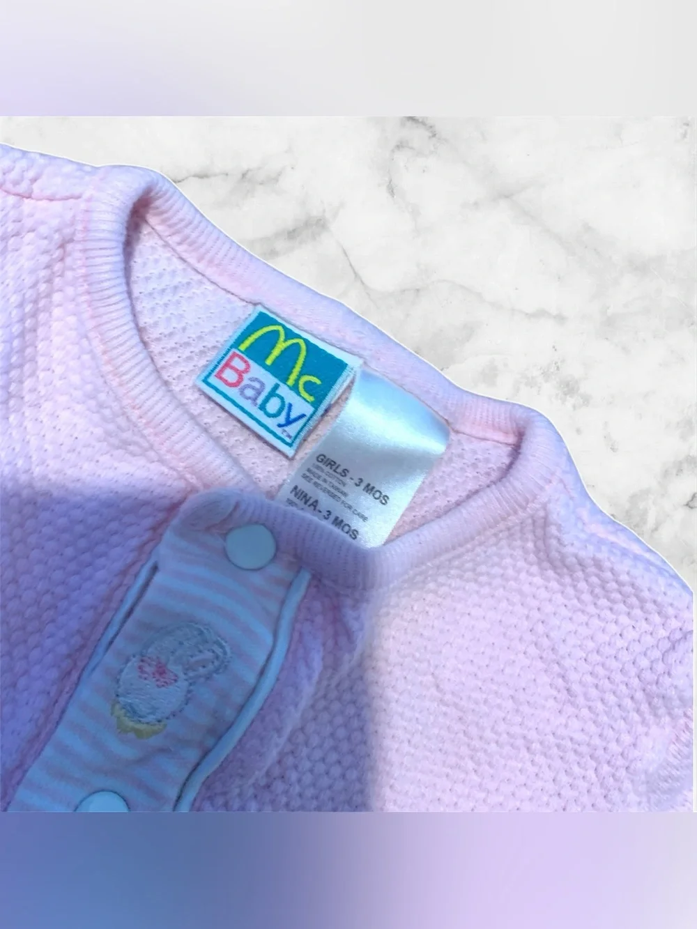 Mc Baby Baby Girl Button Up Long Sleeve Shirt
